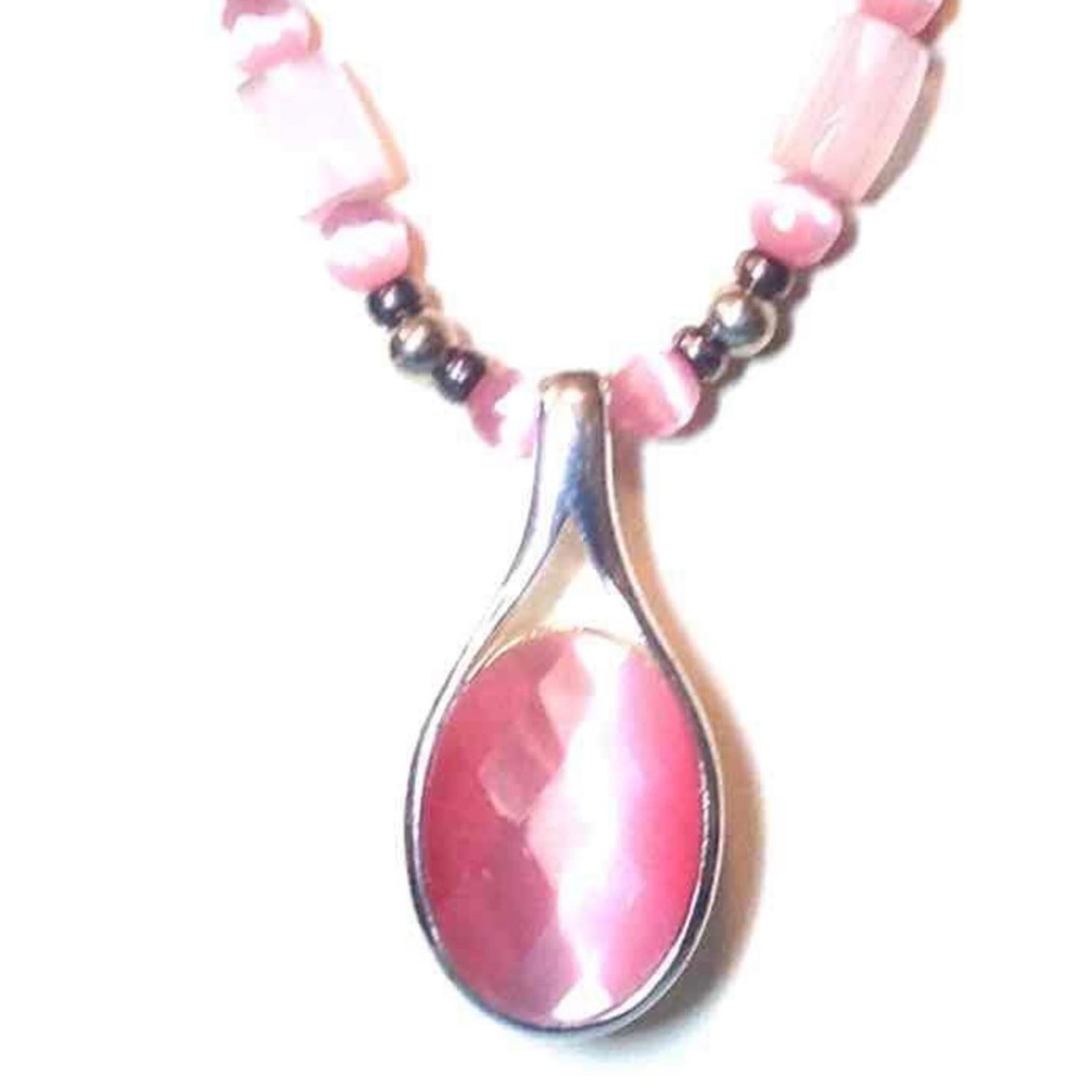 Pink Fiber Optic Necklace